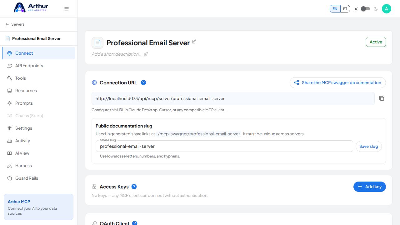 Create the blank MCP server