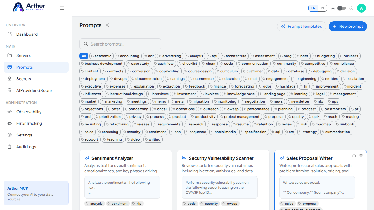 Create the Sentiment Analyzer prompt in the shared library
