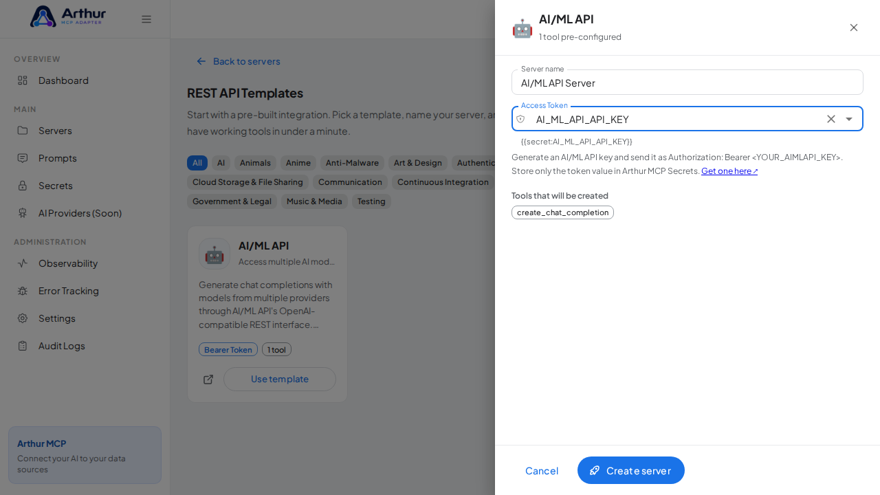 Select the stored credential