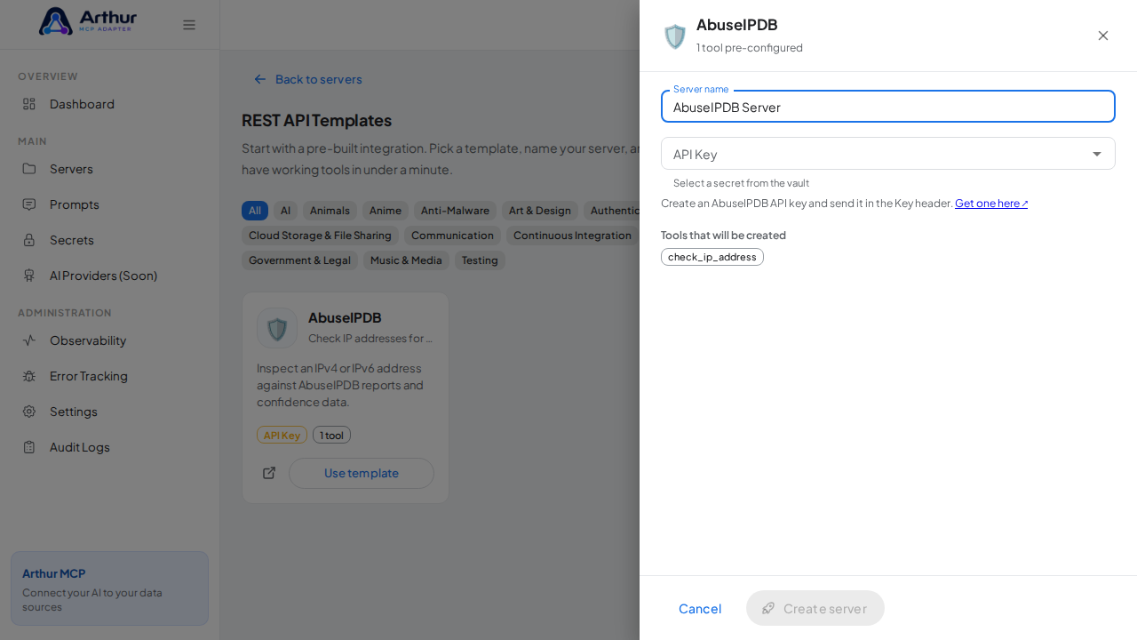 Name the server after the integration it provides