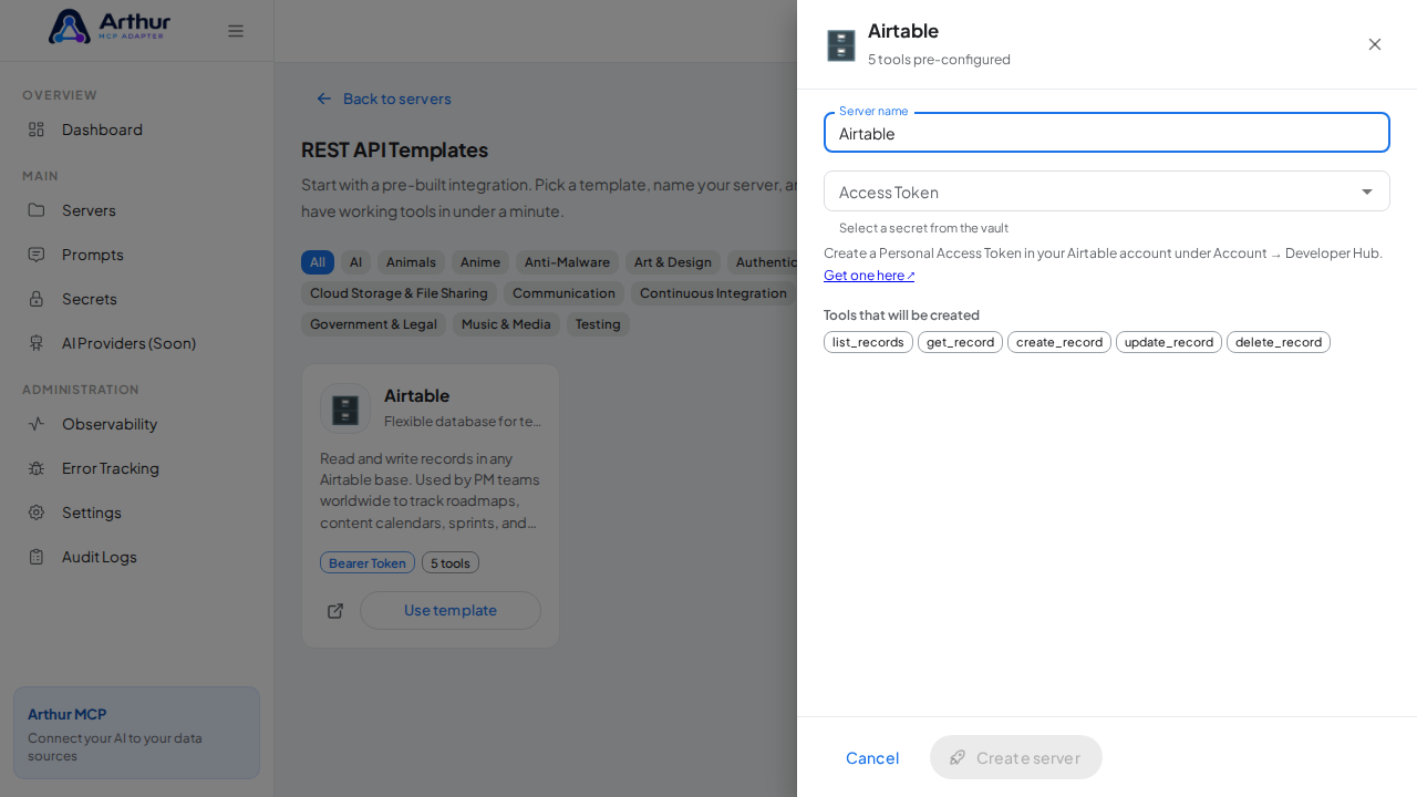 Open the Airtable template with its preconfigured tools