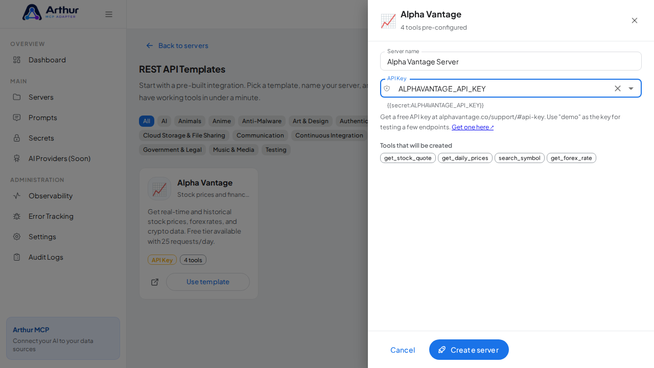 Select the stored credential