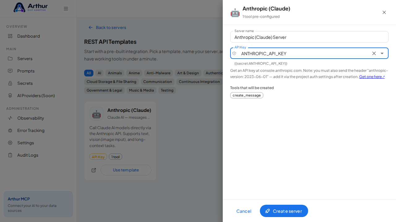 Select the stored credential