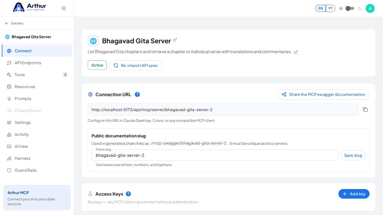 Create the Bhagavad Gita server with its preconfigured tools