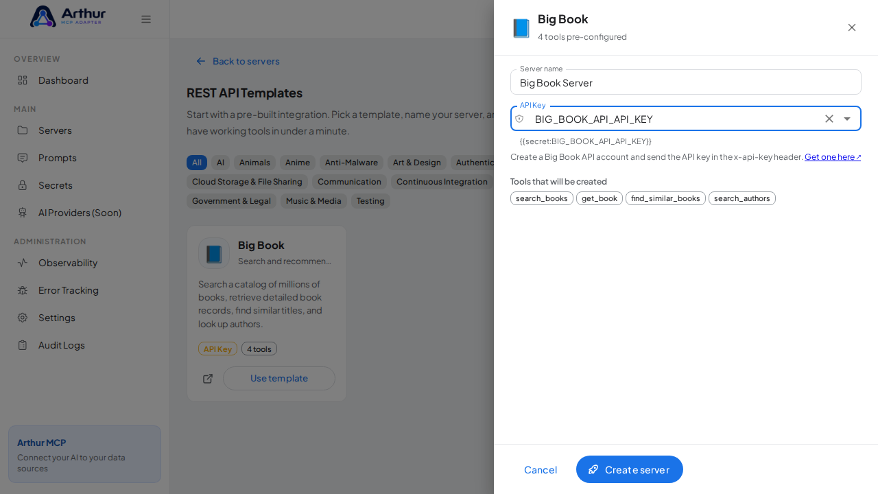 Select the stored credential
