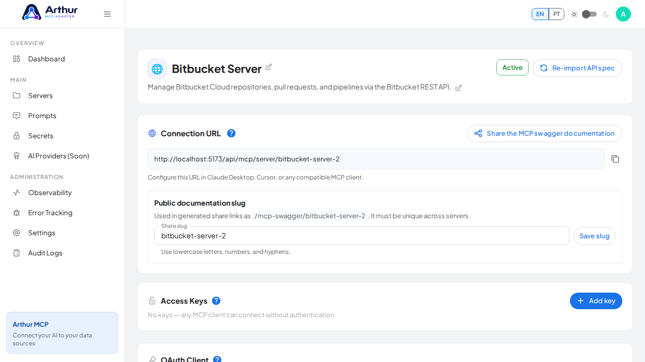 Create the Bitbucket server with its preconfigured tools