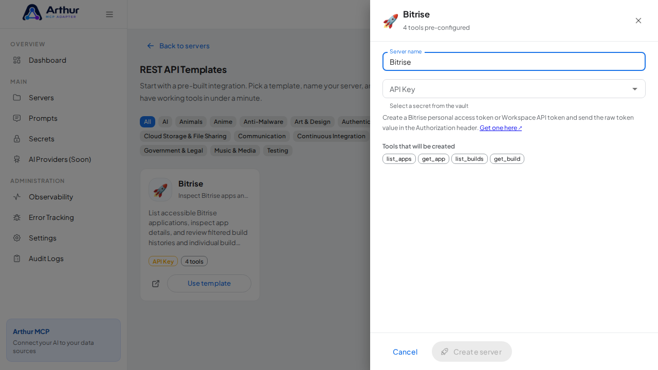 Open the Bitrise template with its preconfigured tools