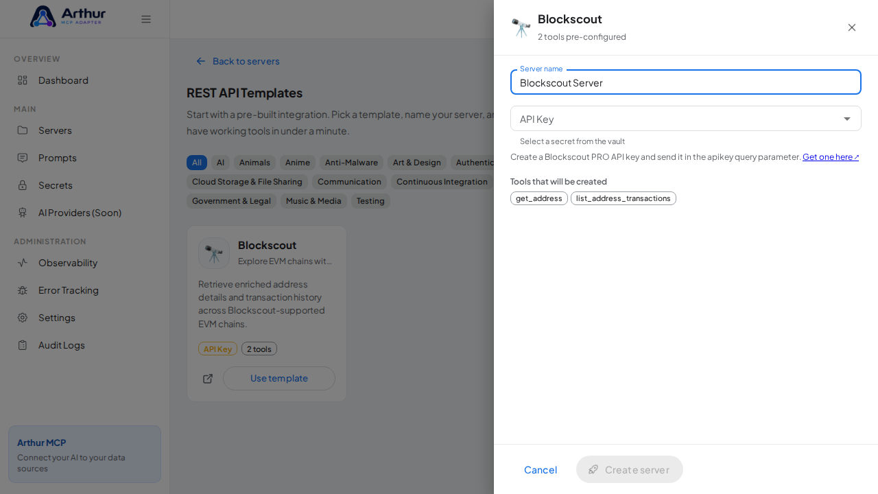 Name the server after the integration it provides