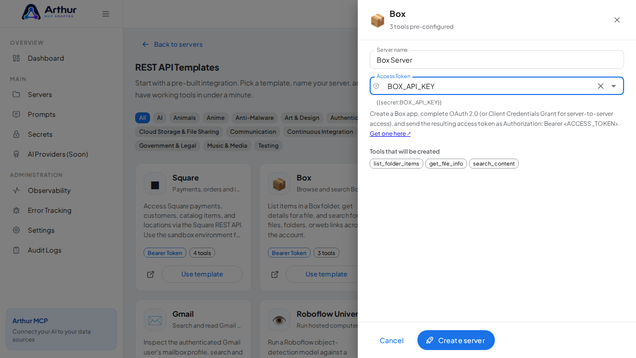 Select the stored credential