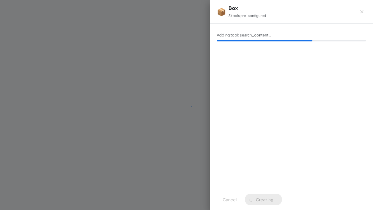 Create the Box server with its preconfigured tools