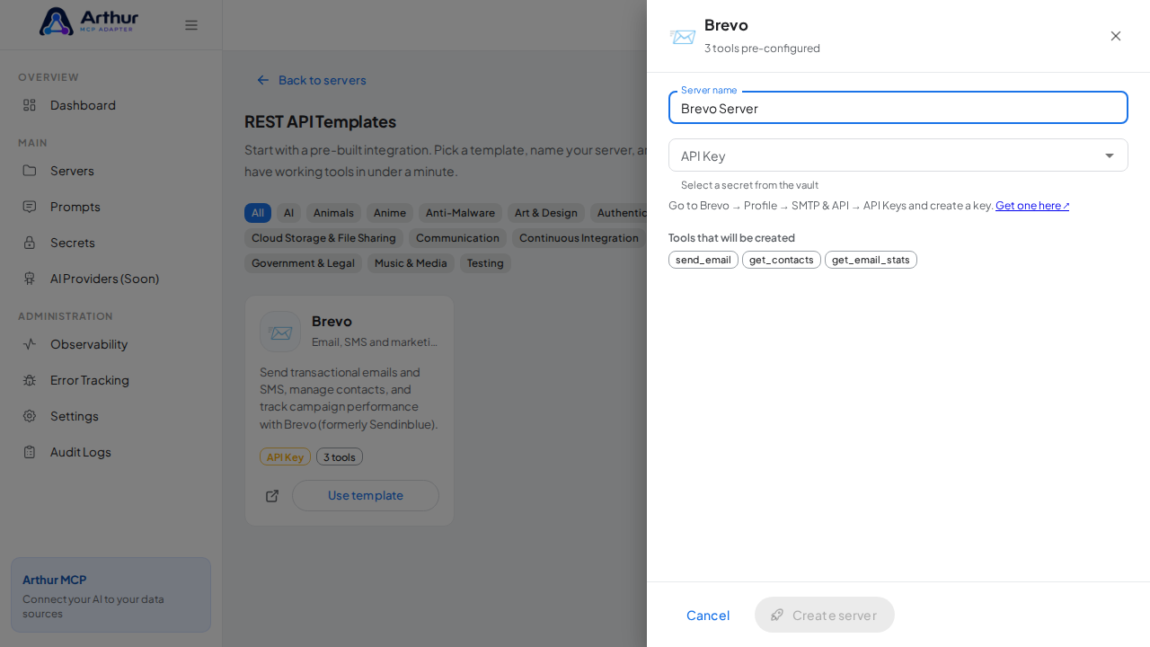 Name the server after the integration it provides