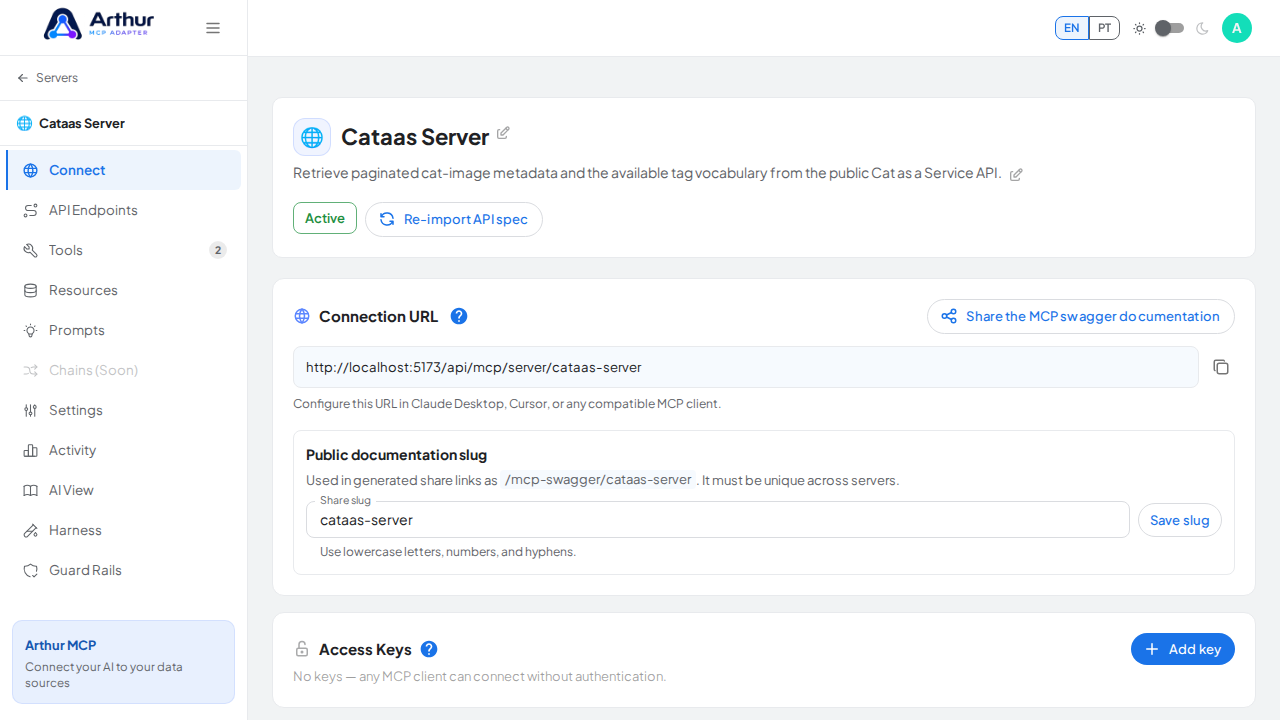 Create the Cataas server with its preconfigured tools