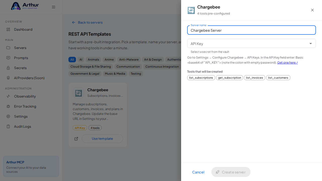 Name the server after the integration it provides