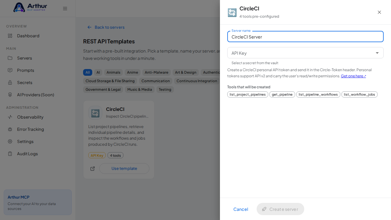Name the server after the integration it provides