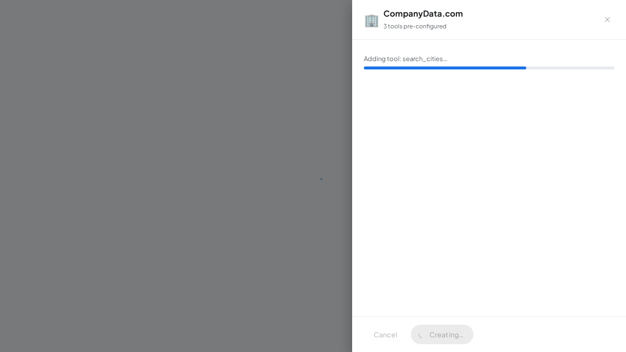 Create the CompanyData.com server with its preconfigured tools