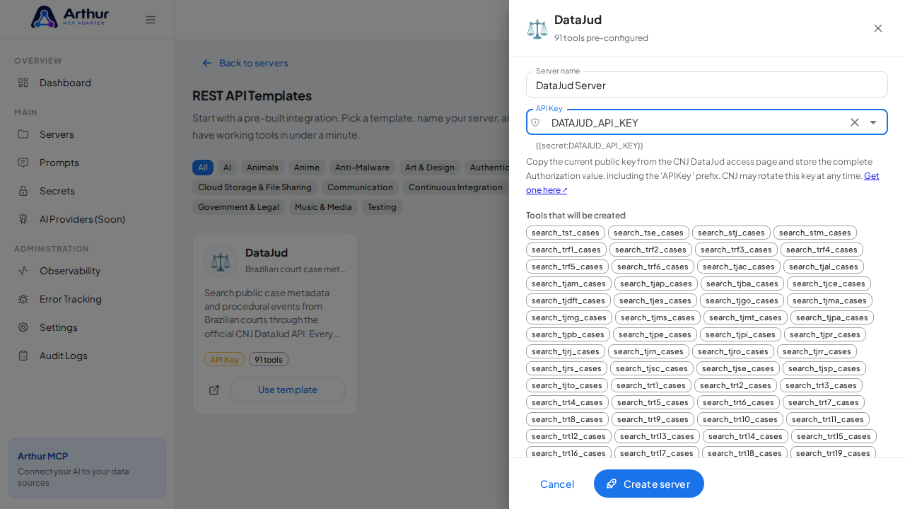 Select the stored credential