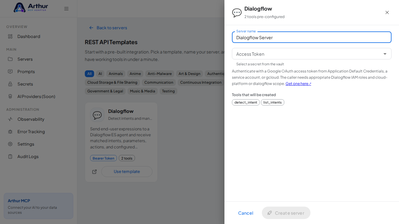 Name the server after the integration it provides