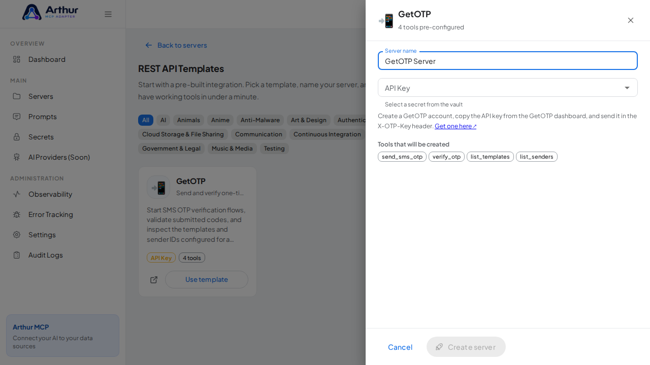 Name the server after the integration it provides