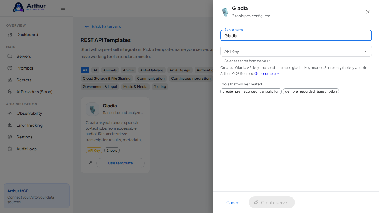 Open the Gladia template with its preconfigured tools
