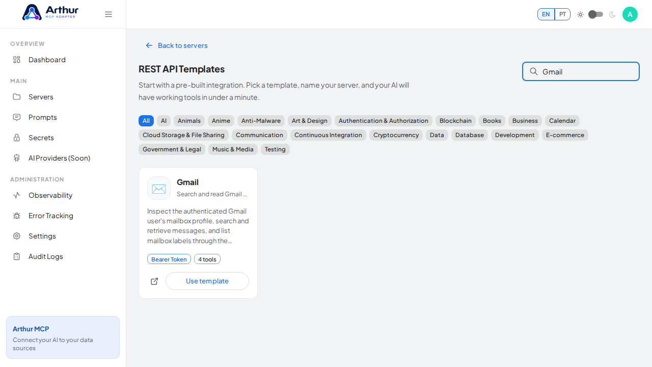 Search the gallery for the Gmail integration