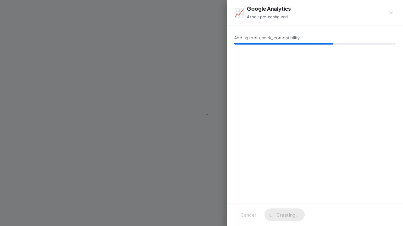 Create the Google Analytics server with its preconfigured tools