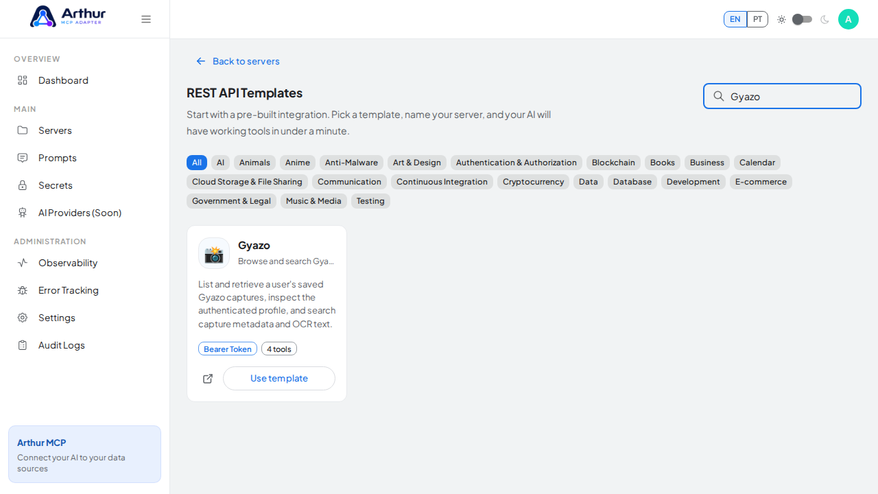 Search the gallery for the Gyazo integration