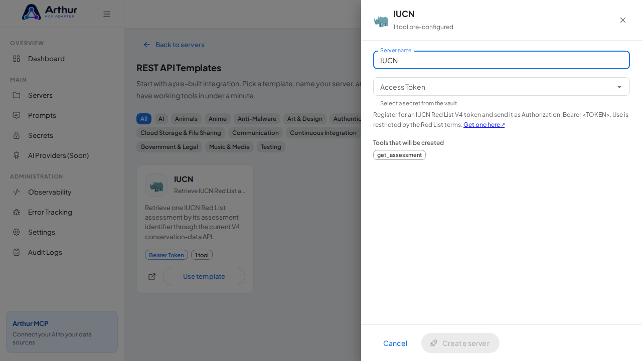 Open the IUCN template with its preconfigured tools