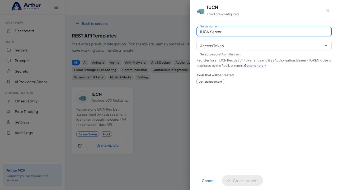 Name the server after the integration it provides