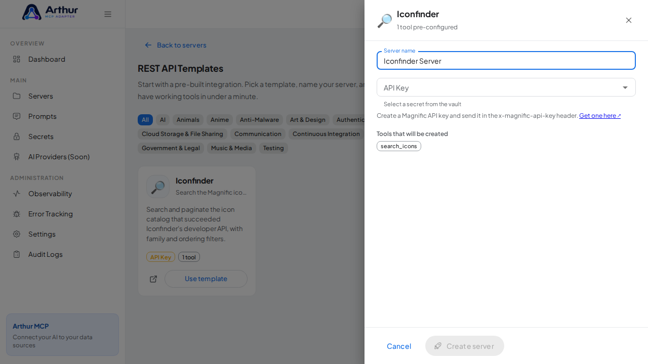 Name the server after the integration it provides