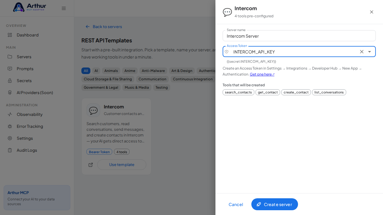 Select the stored credential