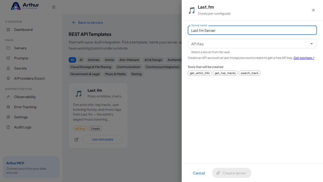 Name the server after the integration it provides