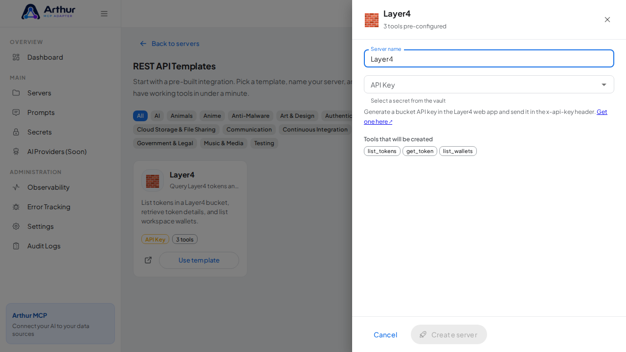 Open the Layer4 template with its preconfigured tools