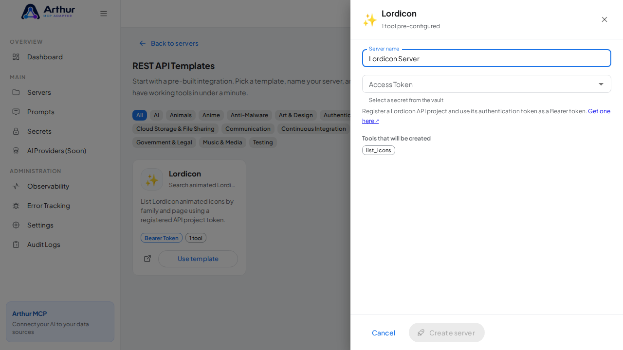 Name the server after the integration it provides
