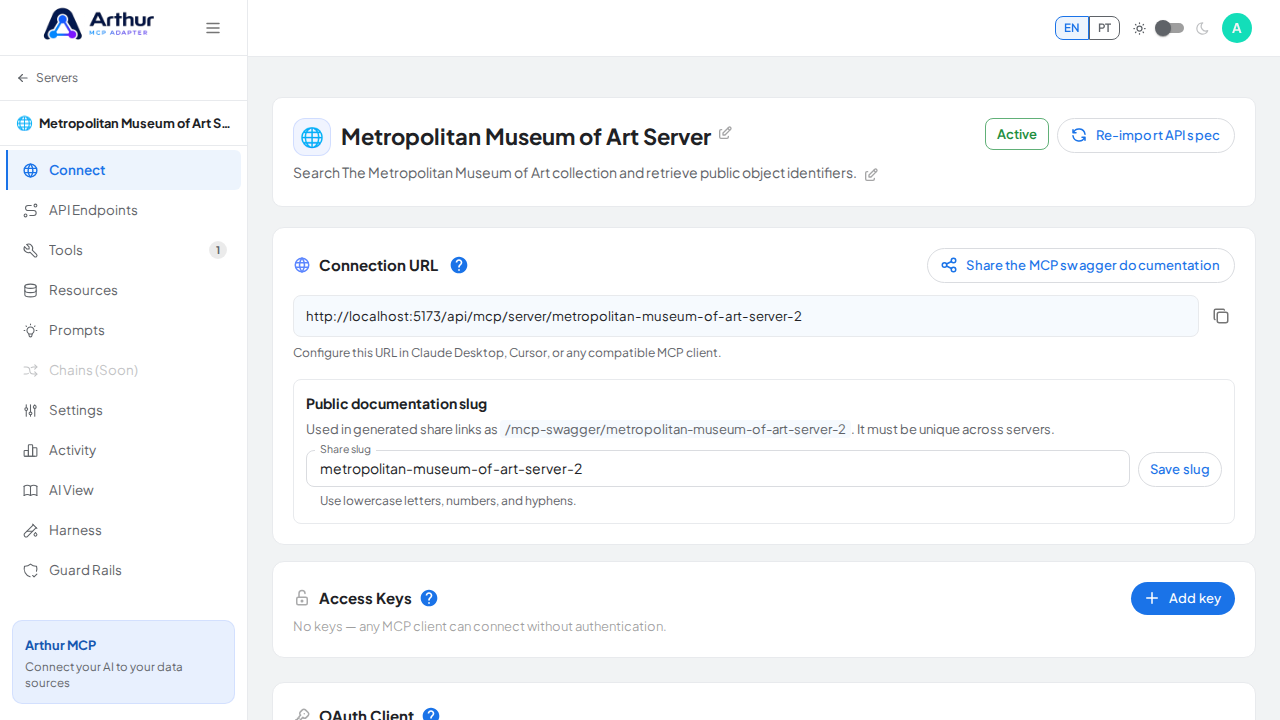 Create the Metropolitan Museum of Art server with its preconfigured tools