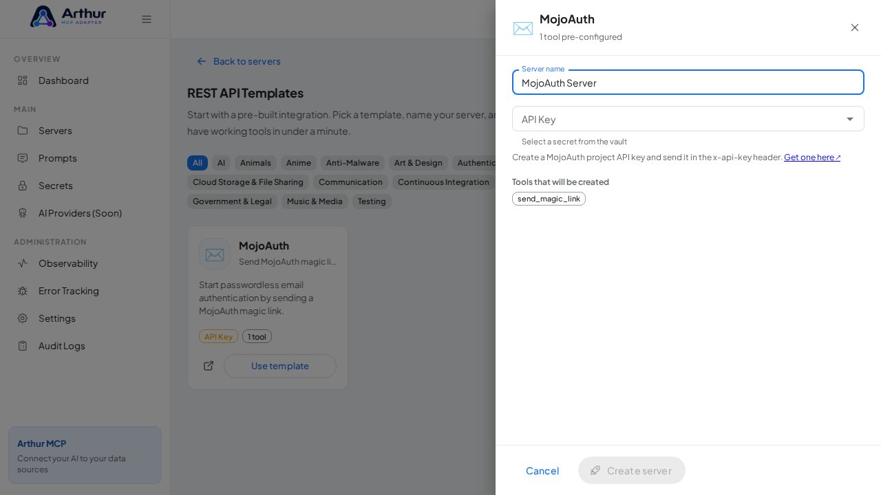 Name the server after the integration it provides