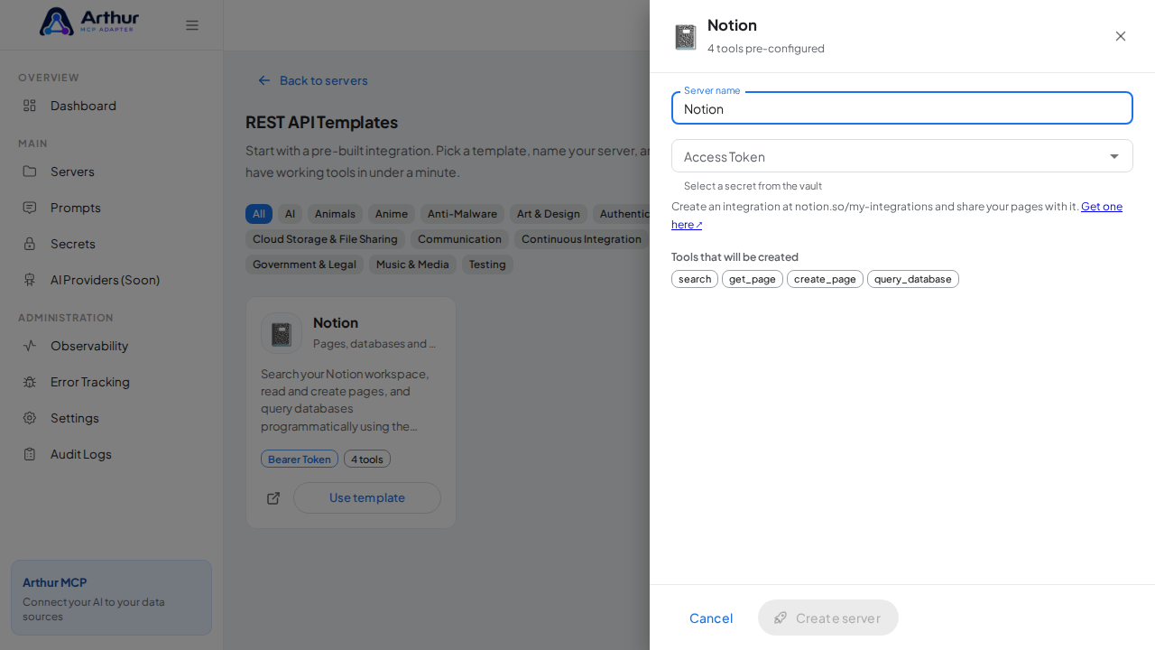 Open the Notion template with its preconfigured tools