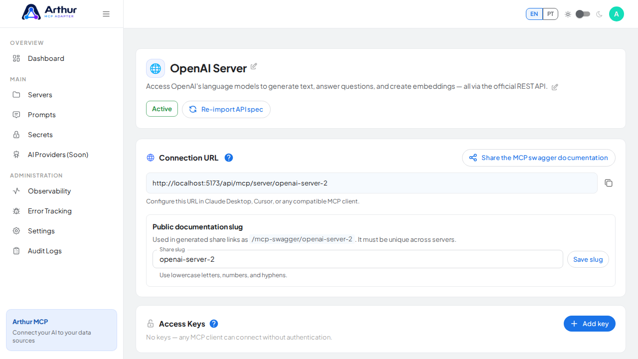 Create the OpenAI server with its preconfigured tools