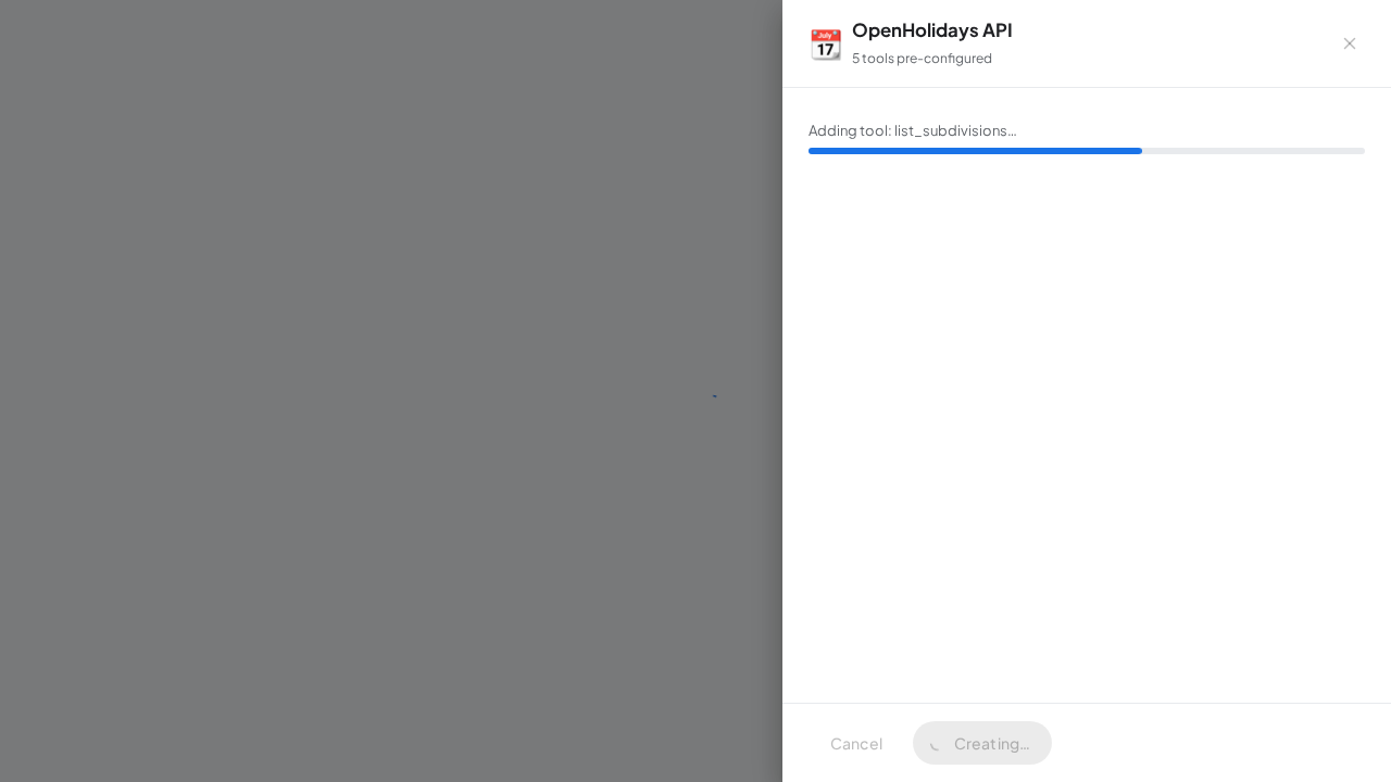 Create the OpenHolidays API server with its preconfigured tools