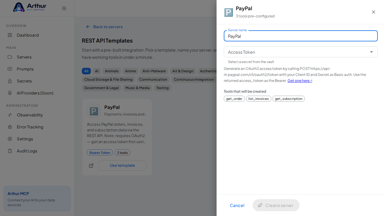 Open the PayPal template with its preconfigured tools