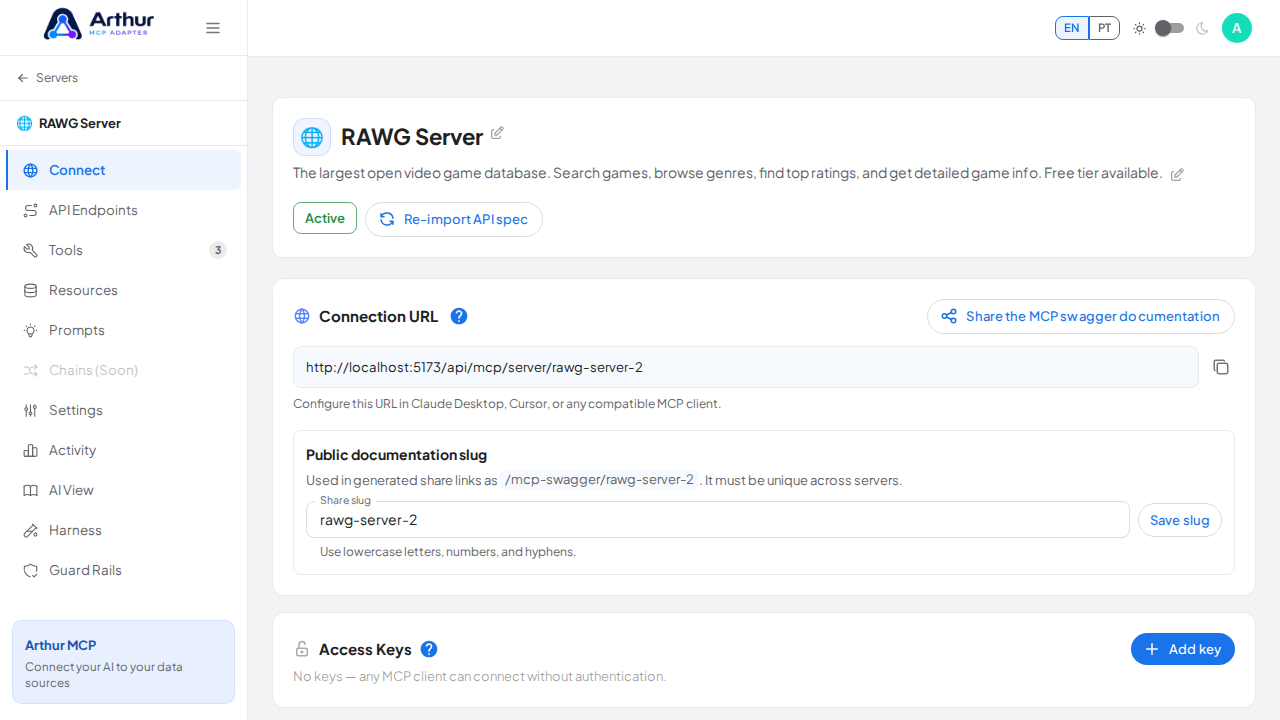 Create the RAWG server with its preconfigured tools