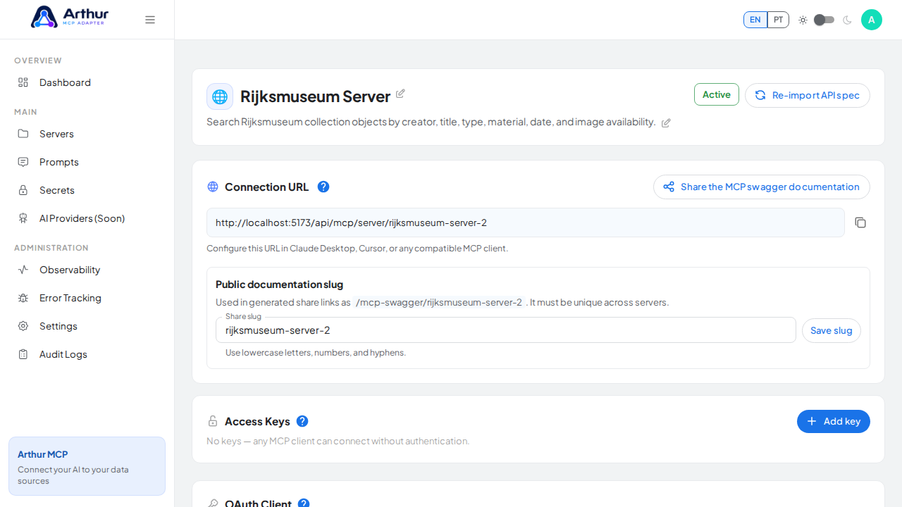 Create the Rijksmuseum server with its preconfigured tools
