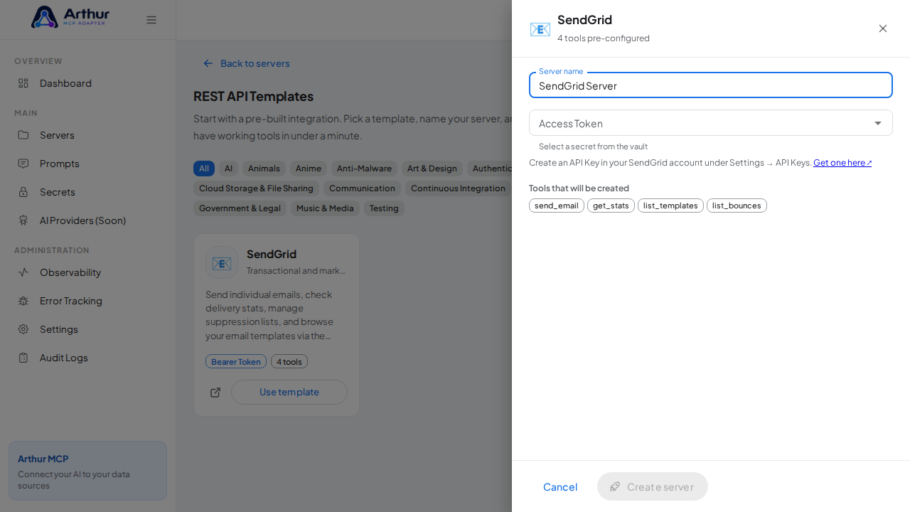Name the server after the integration it provides