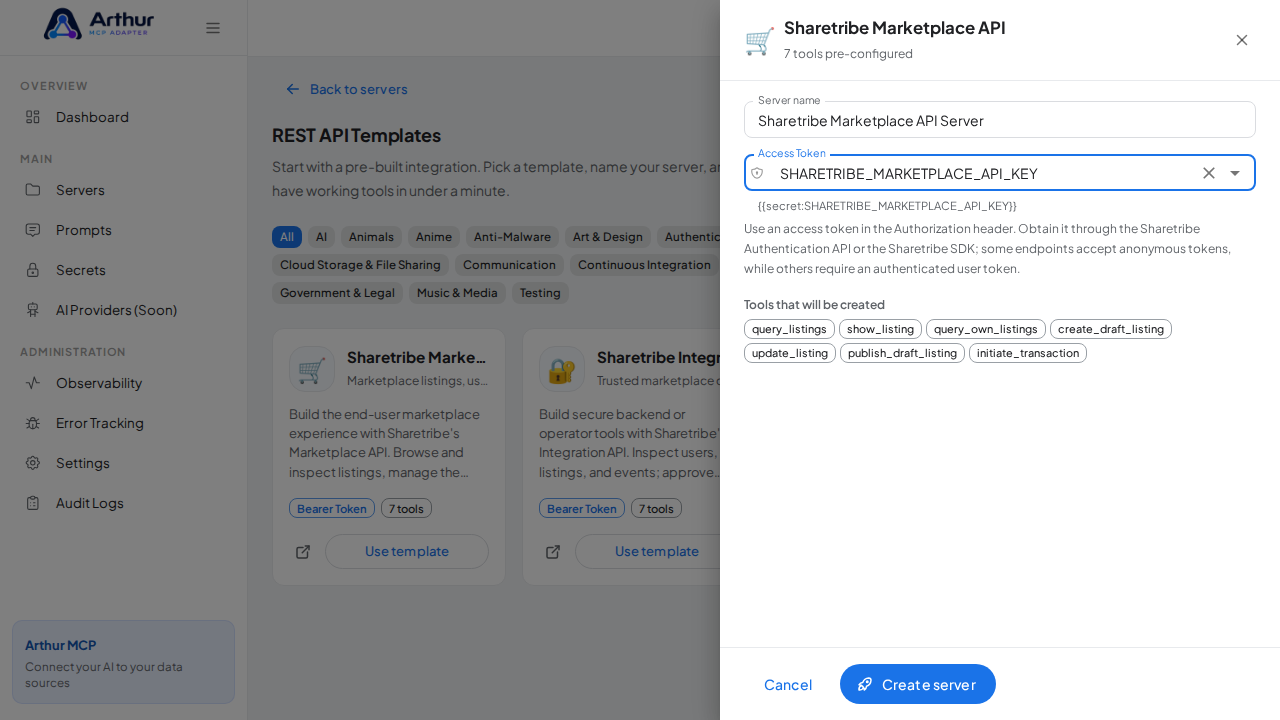 Select the stored credential