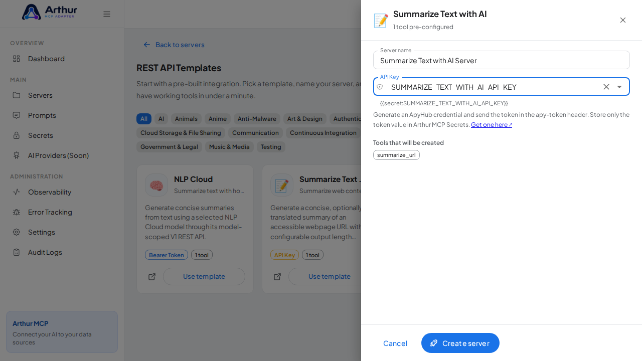 Select the stored credential