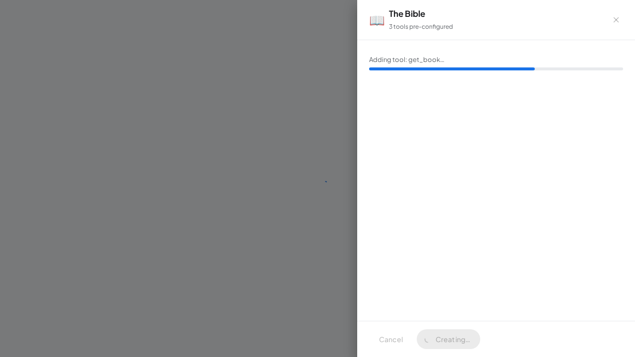 Create the The Bible server with its preconfigured tools