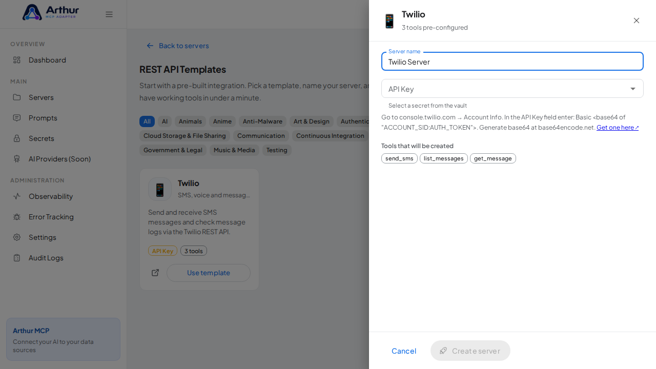 Name the server after the integration it provides