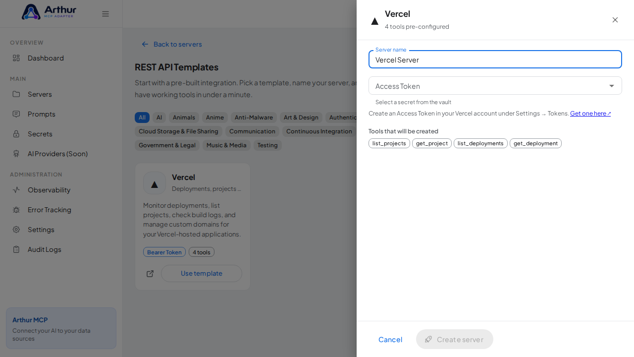 Name the server after the integration it provides