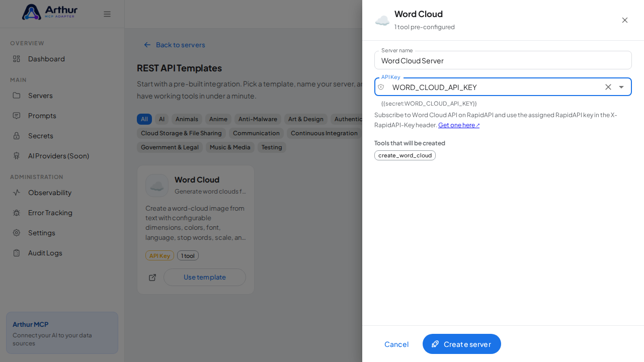Select the stored credential
