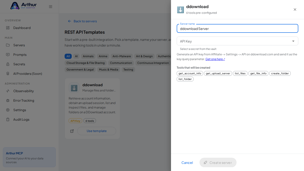Name the server after the integration it provides