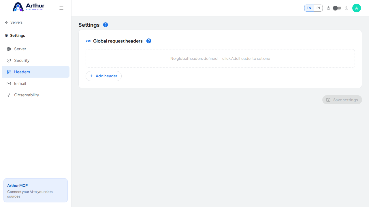 Open the Headers section used by the procedure